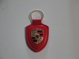 Porsche sleutelhanger rood